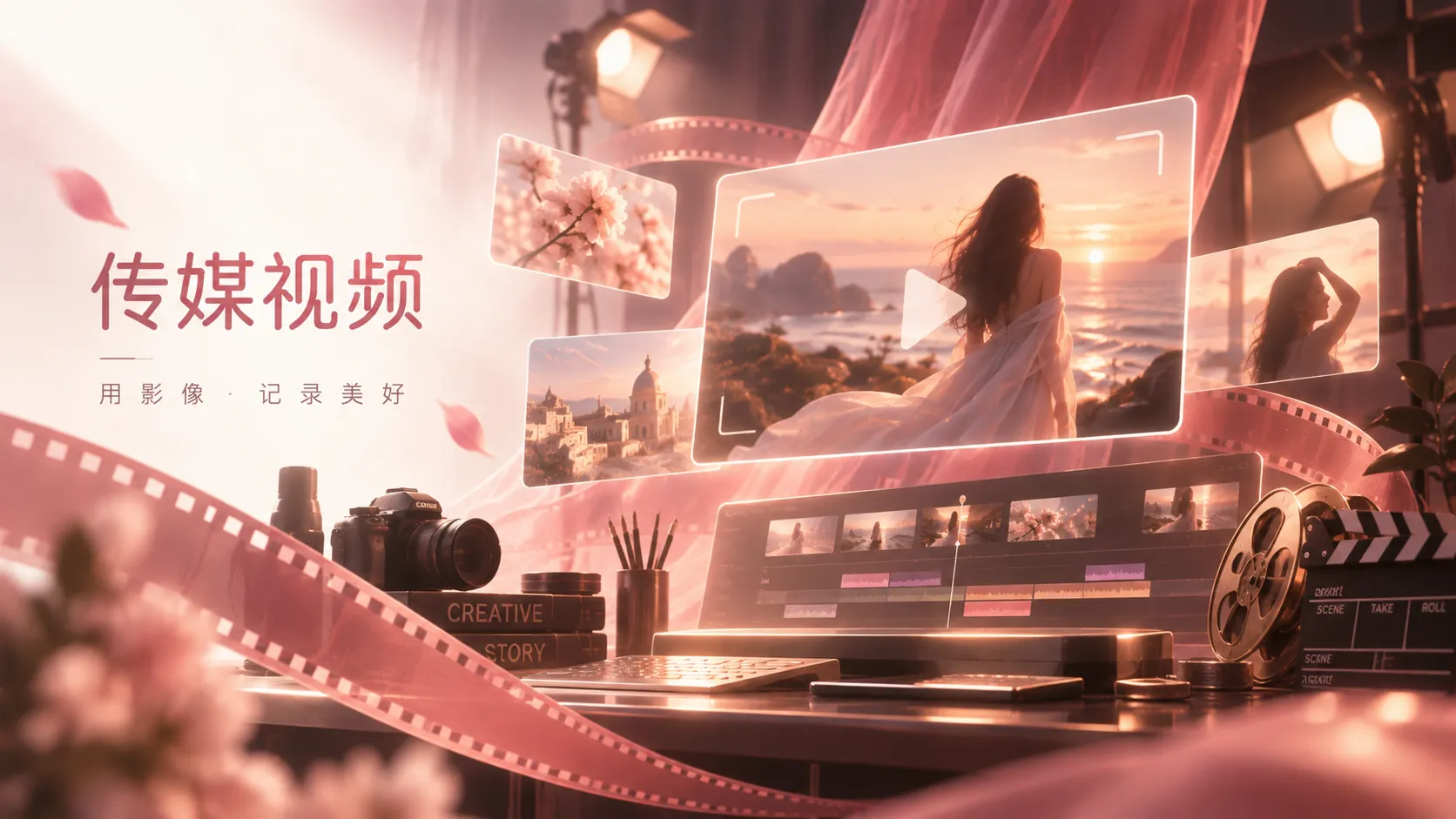 展示剪辑节奏变化的视频画面